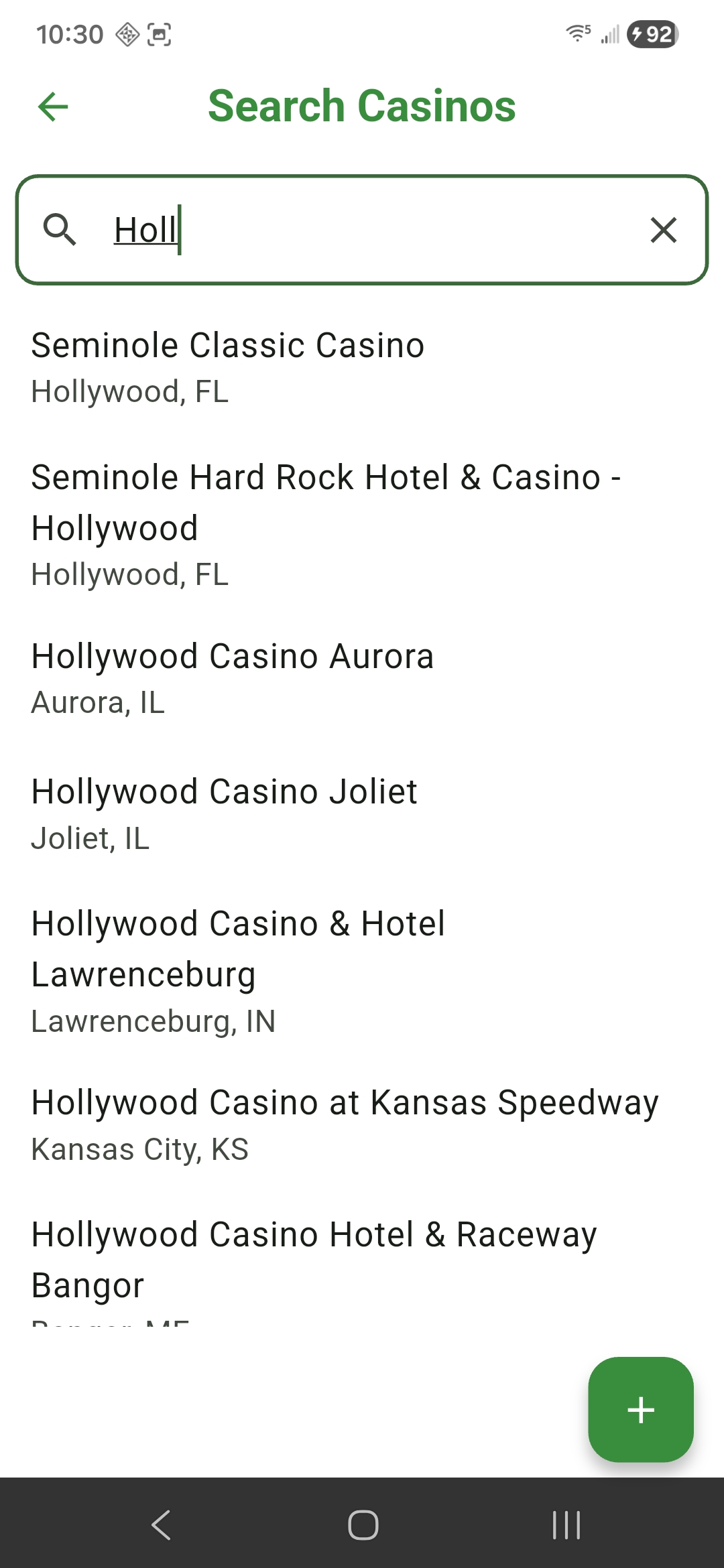 Casino List Screenshot